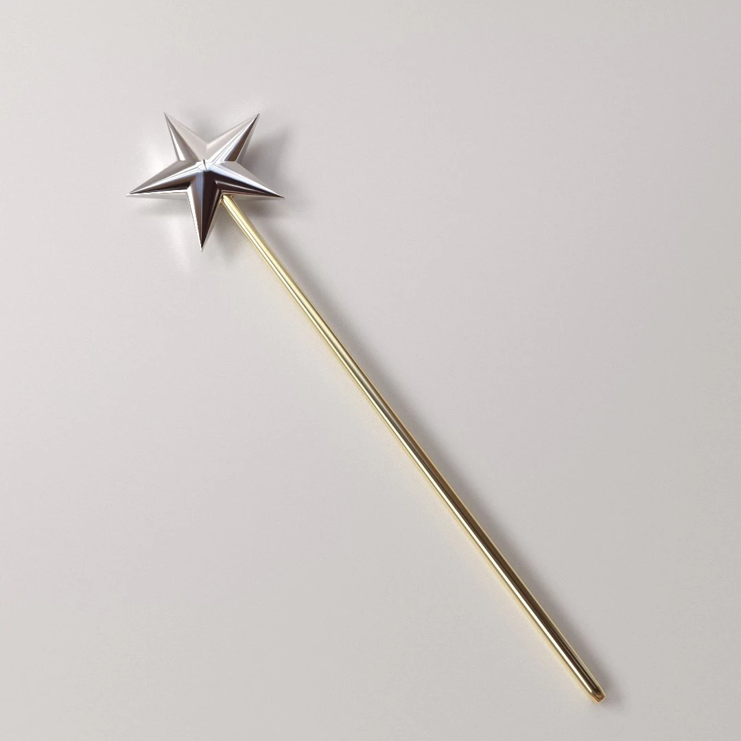 magic wand 3D Model .c4d .max .obj .3ds .fbx .stl .blend 