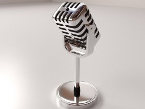 retro microphone v2 3D Model