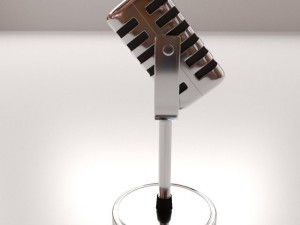 retro microphone v2 3D 모델