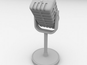 retro microphone v2 3D 모델
