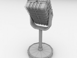 retro microphone v2 3D 모델