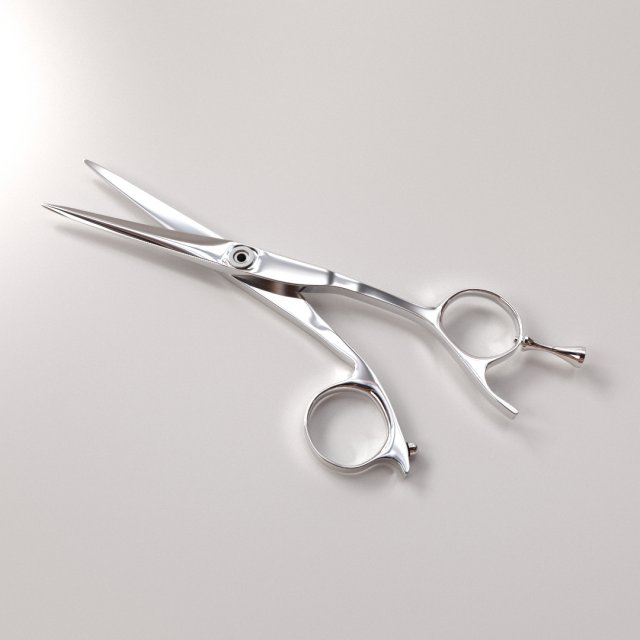 hair scissors Model 3D .c4d .max .obj .3ds .fbx .stl .blend 