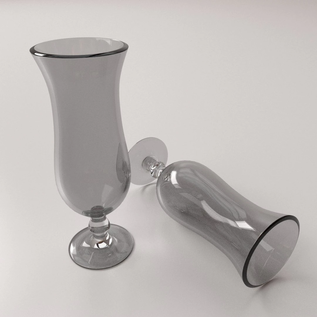 cocktail glass 3D Model .c4d .max .obj .3ds .fbx .stl .blend 
