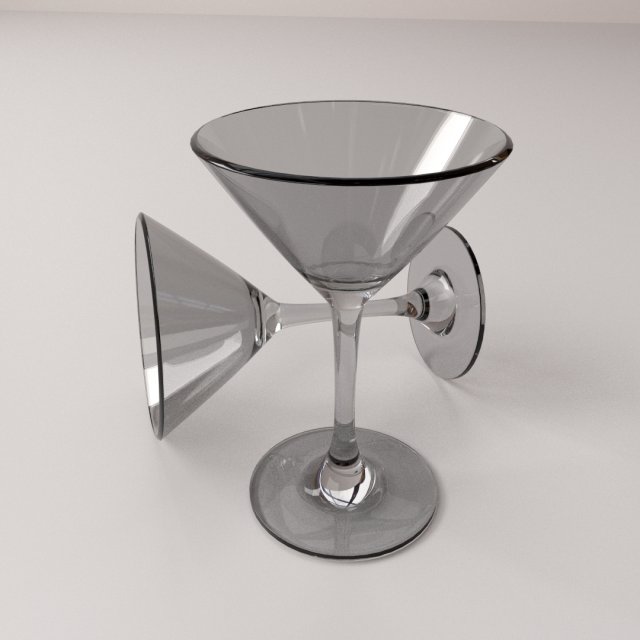 martini glass 3D Model .c4d .max .obj .3ds .fbx .stl .blend 