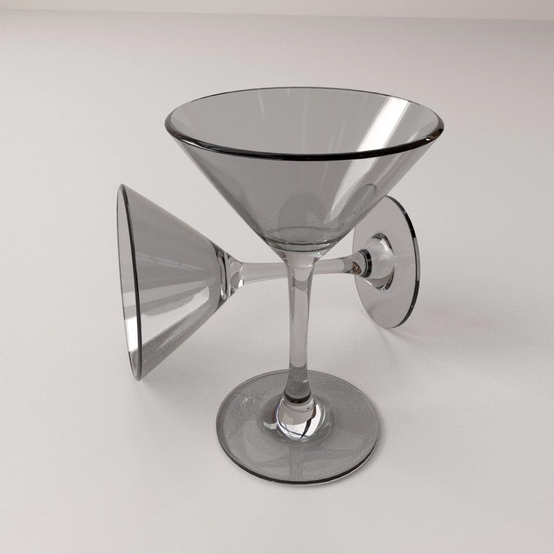 martini glass 3D Model .c4d .max .obj .3ds .fbx .stl .blend 