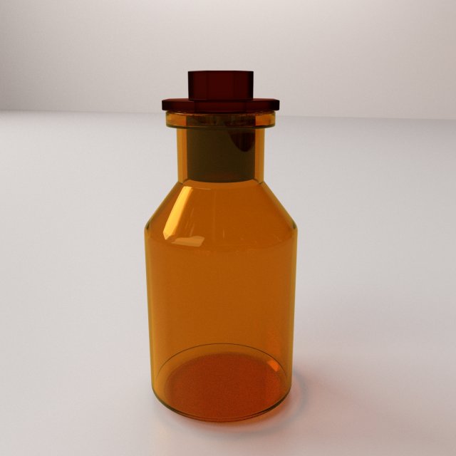 reagent bottle 3D Model .c4d .max .obj .3ds .fbx .stl .blend 