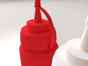 sauce bottles 3D Model