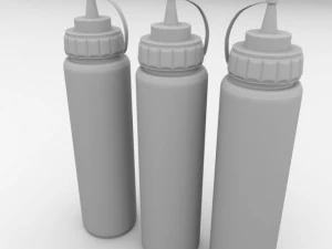 sauce bottles 3D Model