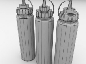 sauce bottles 3D Model