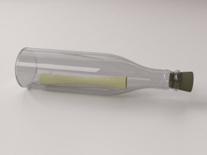 letter in bottle 3D Модель