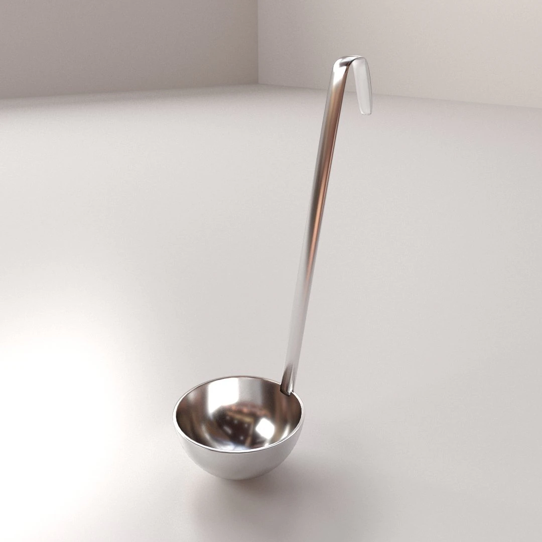catering laddle 3D Model .c4d .max .obj .3ds .fbx .stl .blend 