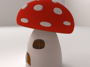mushroom house 3D 모델