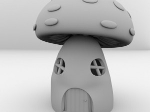 mushroom house 3D 모델