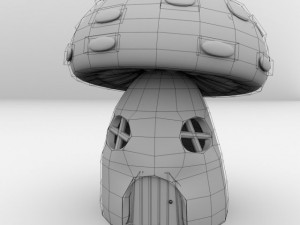 mushroom house 3D 모델