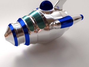 retro space ship 3D Модель