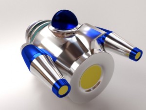 retro space ship 3D Модель