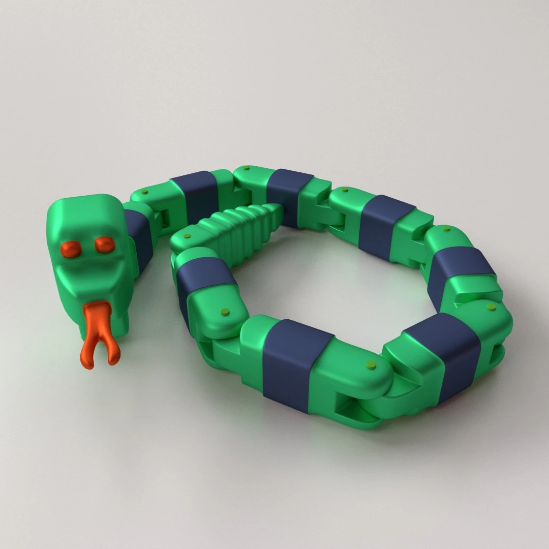toy snake 3D Model .c4d .max .obj .3ds .fbx .stl .blend