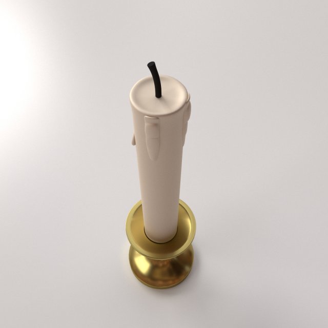 candle 3D Model .c4d .max .obj .3ds .fbx .stl .blend