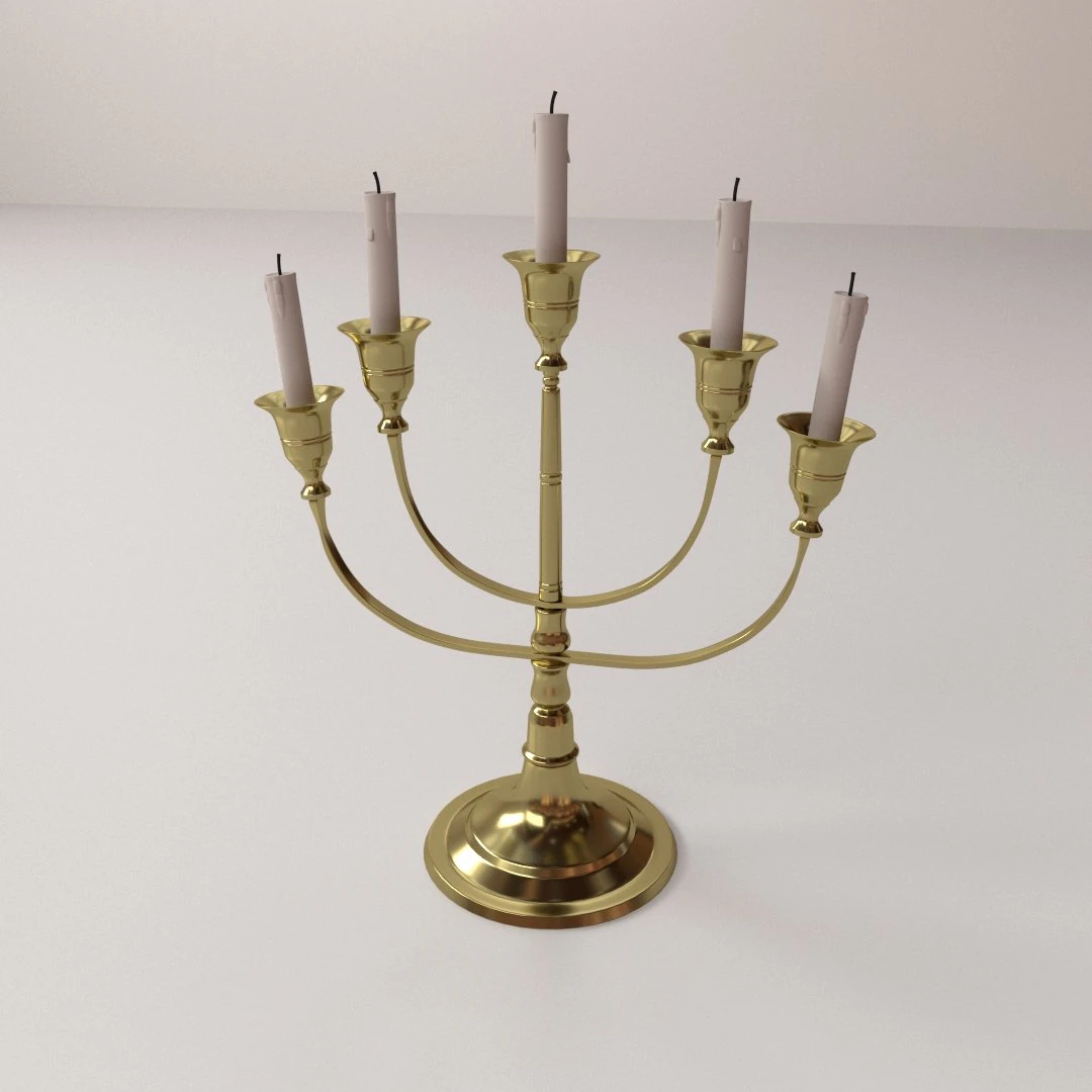 candlestick 3D Model .c4d .max .obj .3ds .fbx .stl .blend