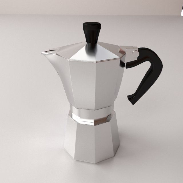 moka pot 3D Model .c4d .max .obj .3ds .fbx .stl .blend 