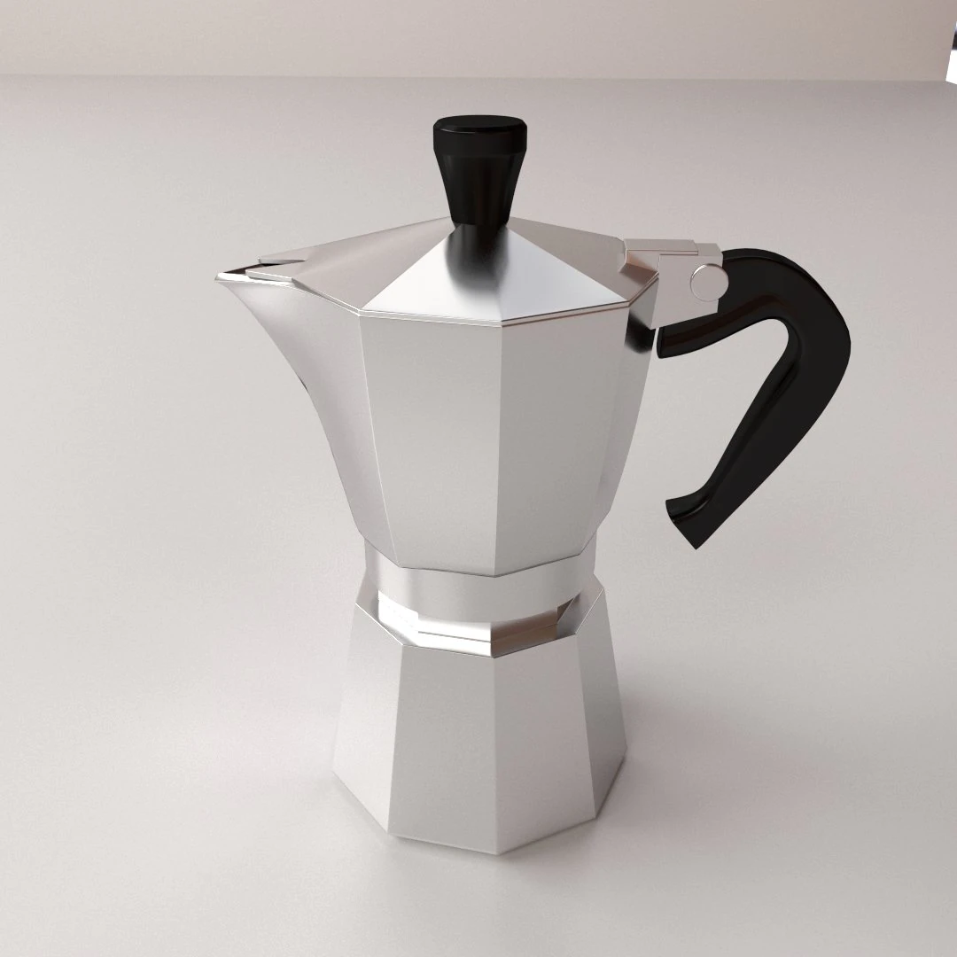 moka Modello 3D .c4d .max .obj .3ds .fbx .stl .blend 