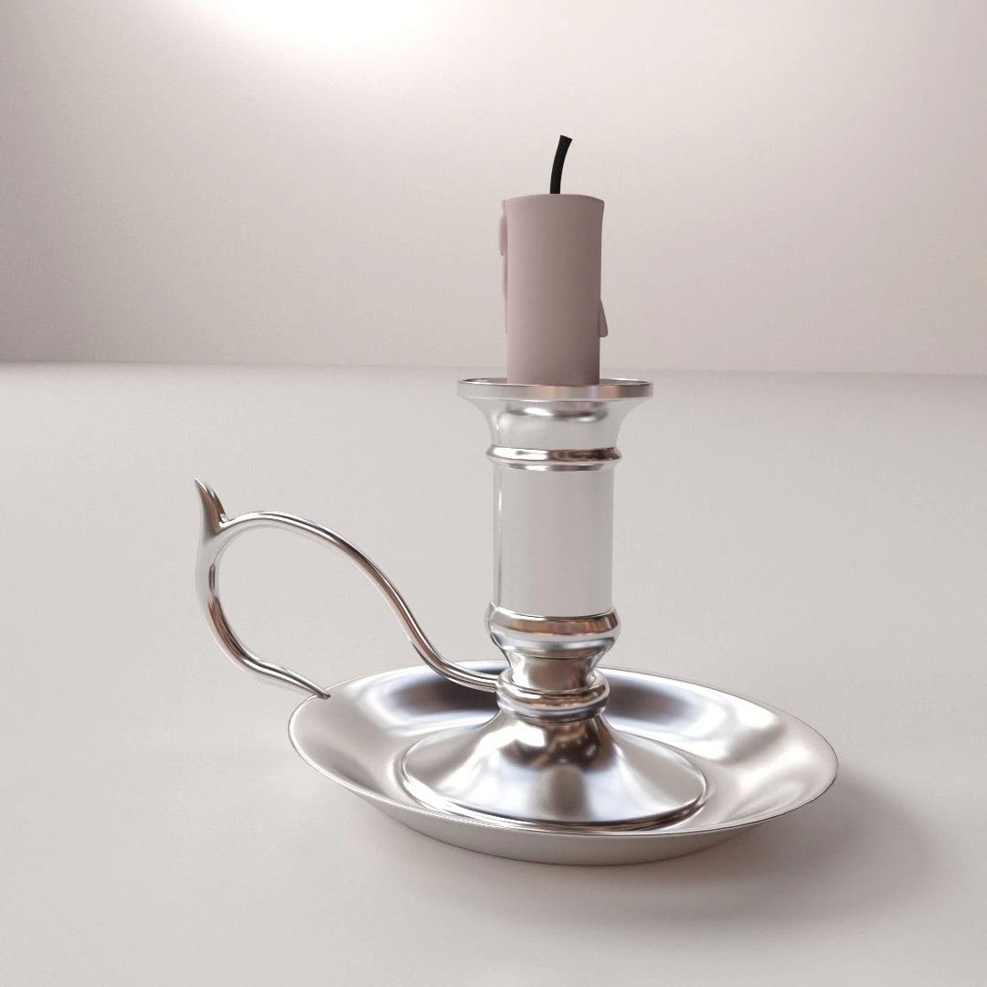 candlestick v2 3D Model .c4d .max .obj .3ds .fbx .stl .blend 