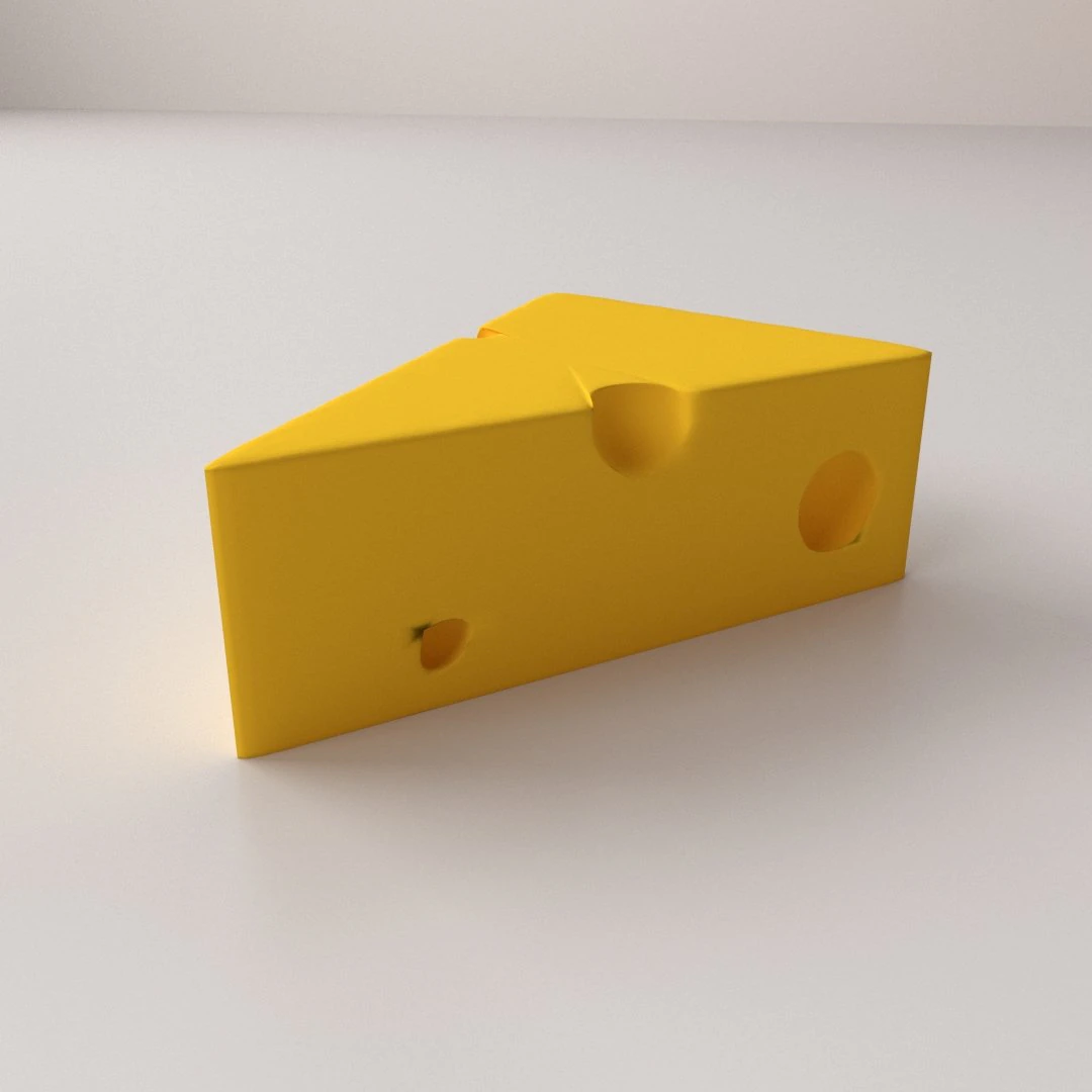 cheese 3D Model .c4d .max .obj .3ds .fbx .stl .blend 