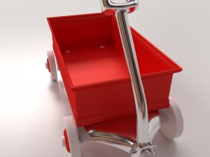 red wagon Modèle 3D