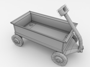 red wagon Modèle 3D