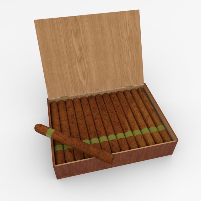 cigar box 3D 모델 .c4d .max .obj .3ds .fbx .stl .blend 