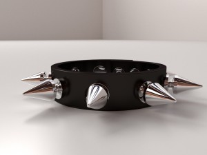 spike punk bracelet Modèle 3D