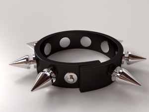 spike punk bracelet Modèle 3D