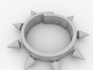 spike punk bracelet Modèle 3D