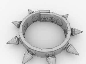spike punk bracelet Modèle 3D