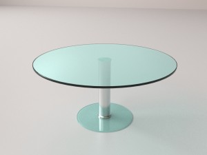 glass circular table Modelo 3D