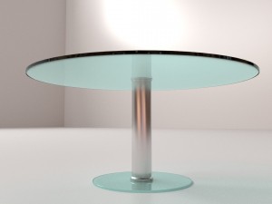 glass circular table 3D Model