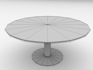 glass circular table 3D Model