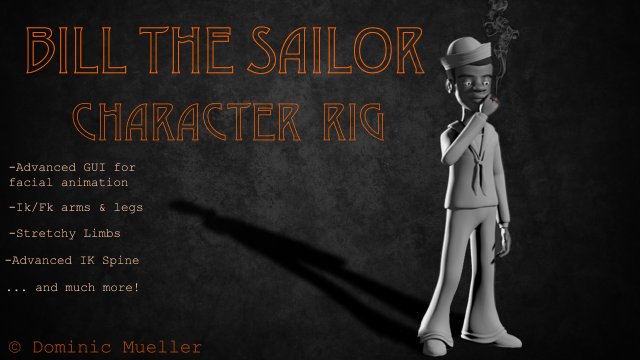 bill rig 3D Model .c4d .max .obj .3ds .fbx .stl .blend 