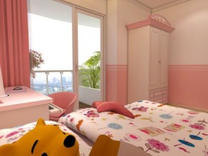 cute kid bed room 3D Model