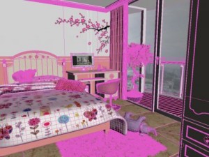 cute kid bed room 3D Model