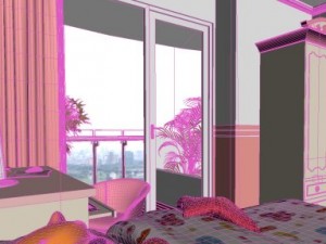 cute kid bed room 3D Model