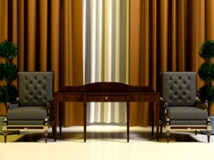 helen arm chair and writing desk Modèle 3D