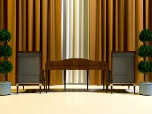 helen arm chair and writing desk 3D Model
