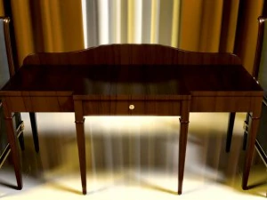helen arm chair and writing desk 3D Model