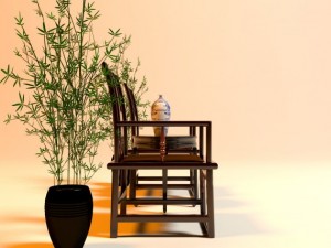 traditional chinese arm chair 3D Модель