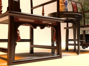 traditional chinese arm chair 3D Model