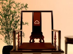 traditional chinese arm chair 3D Model