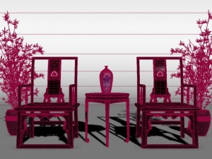 traditional chinese arm chair 3D Модель