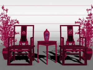 traditional chinese arm chair 3D Model
