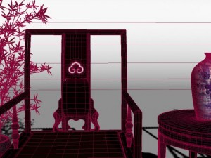 traditional chinese arm chair 3D Модель